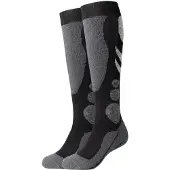 Camano Chaussettes montantes gris clair / noir / noir chiné