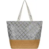 Normani Sac de plage 'Kuredu' beige / or / gris