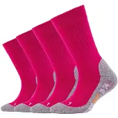 Camano Chaussettes de sport 'Kim' gris chiné / cyclamen