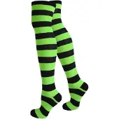 Normani Chaussettes montantes vert fluo / noir