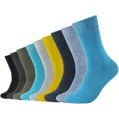 Camano Chaussettes bleu / jaune / gris chiné / noir