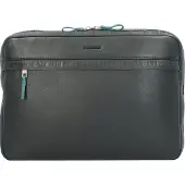 Burkely Sac d’ordinateur portable 'Bold Bobby' turquoise / noir