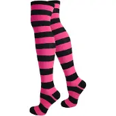Normani Chaussettes montantes rose / noir