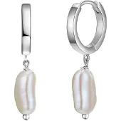 Glanzstücke Boucles d'oreilles argent / blanc perle