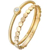 Elli DIAMONDS Bague 'Geo' or