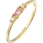 Elli PREMIUM Bague 'Vintage' or / rose / transparent