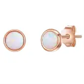 Glanzstücke Boucles d'oreilles or rose / blanc