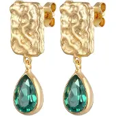 Elli PREMIUM Boucles d'oreilles or / vert