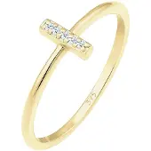 Elli DIAMONDS Bague 'Kreuz' or