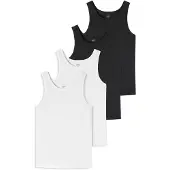 Schiesser Maillot de corps noir / blanc