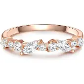 Glanzstücke Bague or rose / blanc