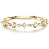 Glanzstücke Bague jaune d'or / transparent