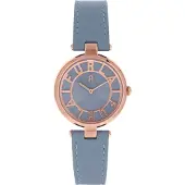 Furla Montre à affichage analogique 'NEW CLUB ' bleu / or rose