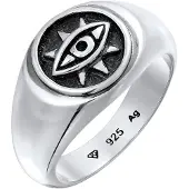 KUZZOI Bague 'Evil Eye' argent