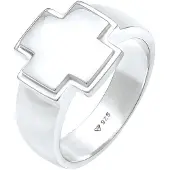 KUZZOI Bague 'Kreuz' argent