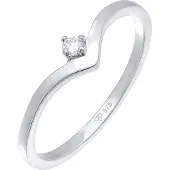 Elli DIAMONDS Bague argent / transparent
