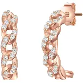 Glanzstücke Boucles d'oreilles or rose / blanc
