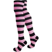 Normani Chaussettes montantes rose / noir