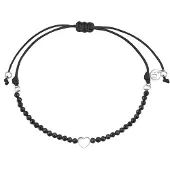 Glanzstücke Bracelet noir / argent