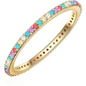 Glanzstücke Bague or / mélange de couleurs