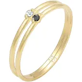 Elli PREMIUM Bague or / noir / blanc