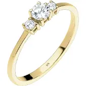 Elli PREMIUM Bague or / blanc