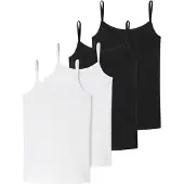 Schiesser Maillot de corps noir / blanc