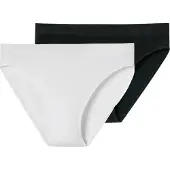 Schiesser Slip 'Classic Seamless' noir / blanc