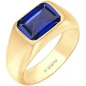 Elli PREMIUM Bague bleu / or / noir denim
