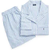 Ralph Lauren Pyjama ' Crop & Boxer Set ' bleu / blanc