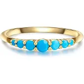 Glanzstücke Bague turquoise / or