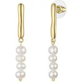 Yokoamii Boucles d'oreilles or / blanc