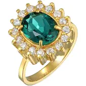 Elli PREMIUM Bague or / vert