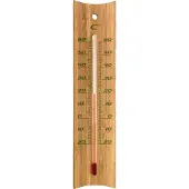 Ubbink Thermomètre analogique d'extérieur en bambou 12.1049 résistant aux intempéries, Thermomètre + hygromètre, Marron