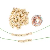 Small Foot - Perles lettres alphabet en cubes bois naturel - 10713