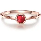 Glanzstücke Bague or rose / rouge