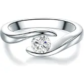 Trilani Bague argent / transparent