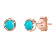 Glanzstücke Boucles d'oreilles turquoise / or rose