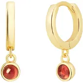 Glanzstücke Boucles d'oreilles or / rouge rubis