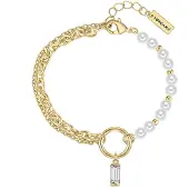 Yokoamii Bracelet jaune d'or / blanc perle