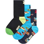 Happy socks Chaussettes 'Car' bleu marine / azur / orange / noir