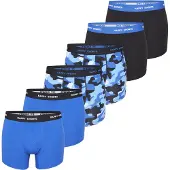 Happy Shorts Boxers bleu clair / noir / blanc