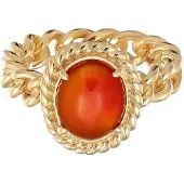 Elli PREMIUM Bague or / orange