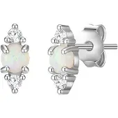 Glanzstücke Boucles d'oreilles argent / blanc perle