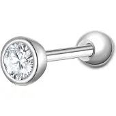 Glanzstücke Boucles d'oreilles argent / transparent