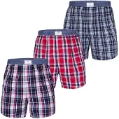 Luca David Boxers 'Olden Glory' bleu marine / rouge / blanc cassé