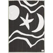 Ferm Living Kove Applique Couverture Matelassée Charcoal|Elm Green