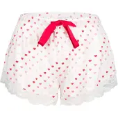 Pj Salvage Pantalon de pyjama rose / rouge / blanc cassé