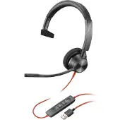 HP Poly POLY Blackwire C5220 Casque Avec fil Arceau Bureau/Centre d'appels USB Type-A Noir, Rouge