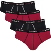 Sloggi Slip 'Start' rouge / noir / blanc
